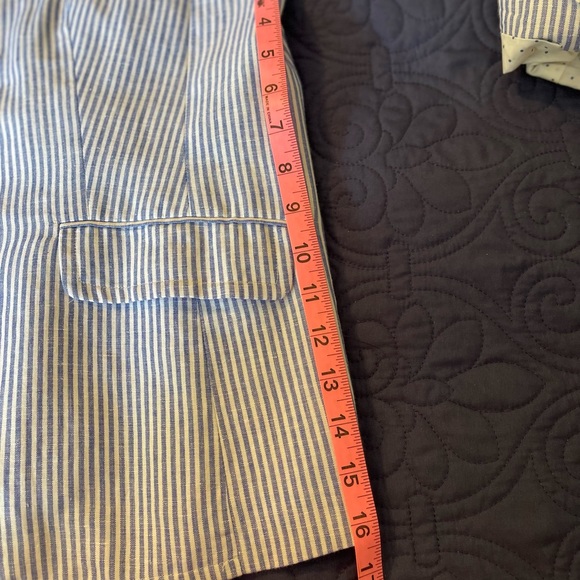 Talbots Striped Linen Blazer - Picture 9 of 10